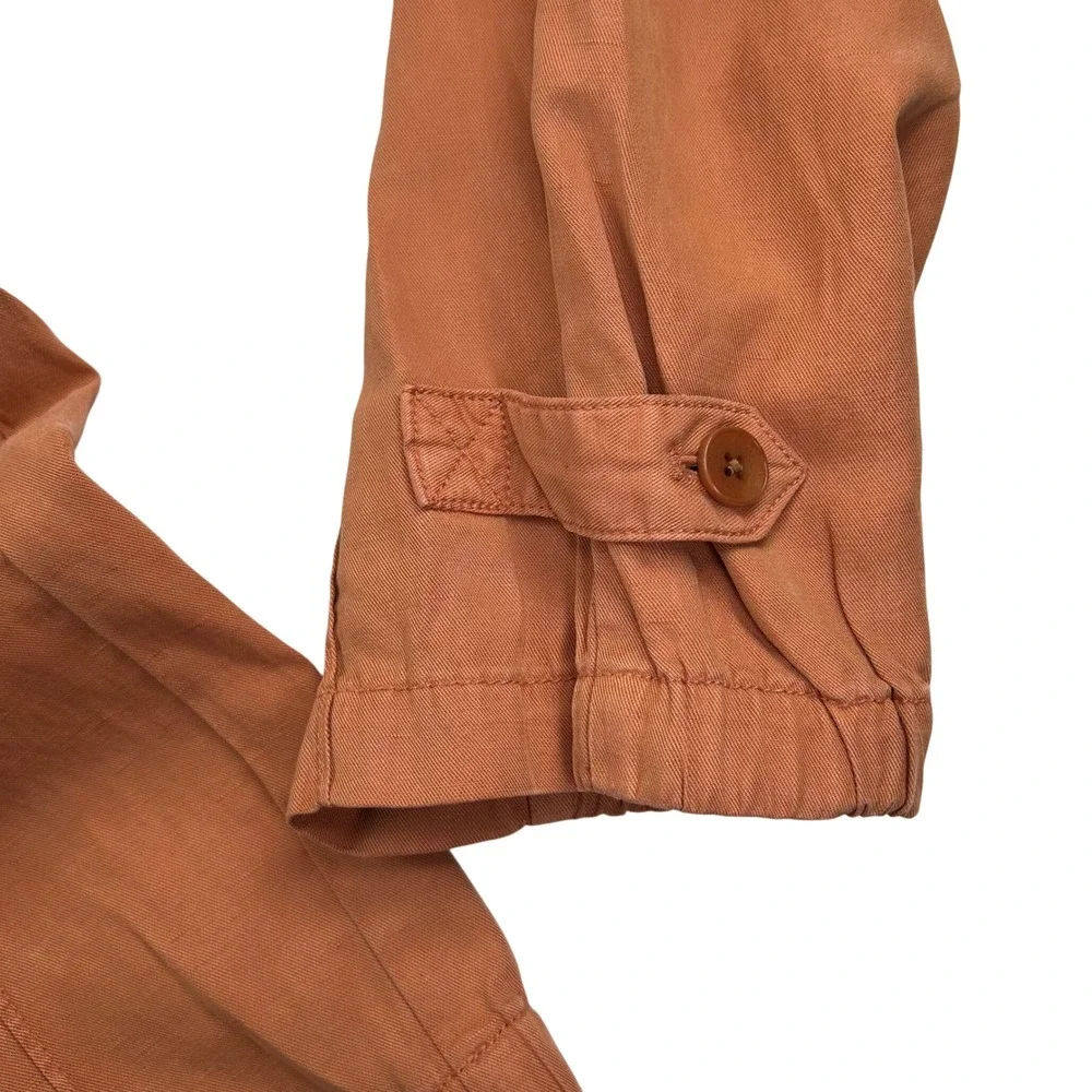 Banana Republic Tie Waist Slim Pants Pink Sand Dune Lyocell Linen 2S